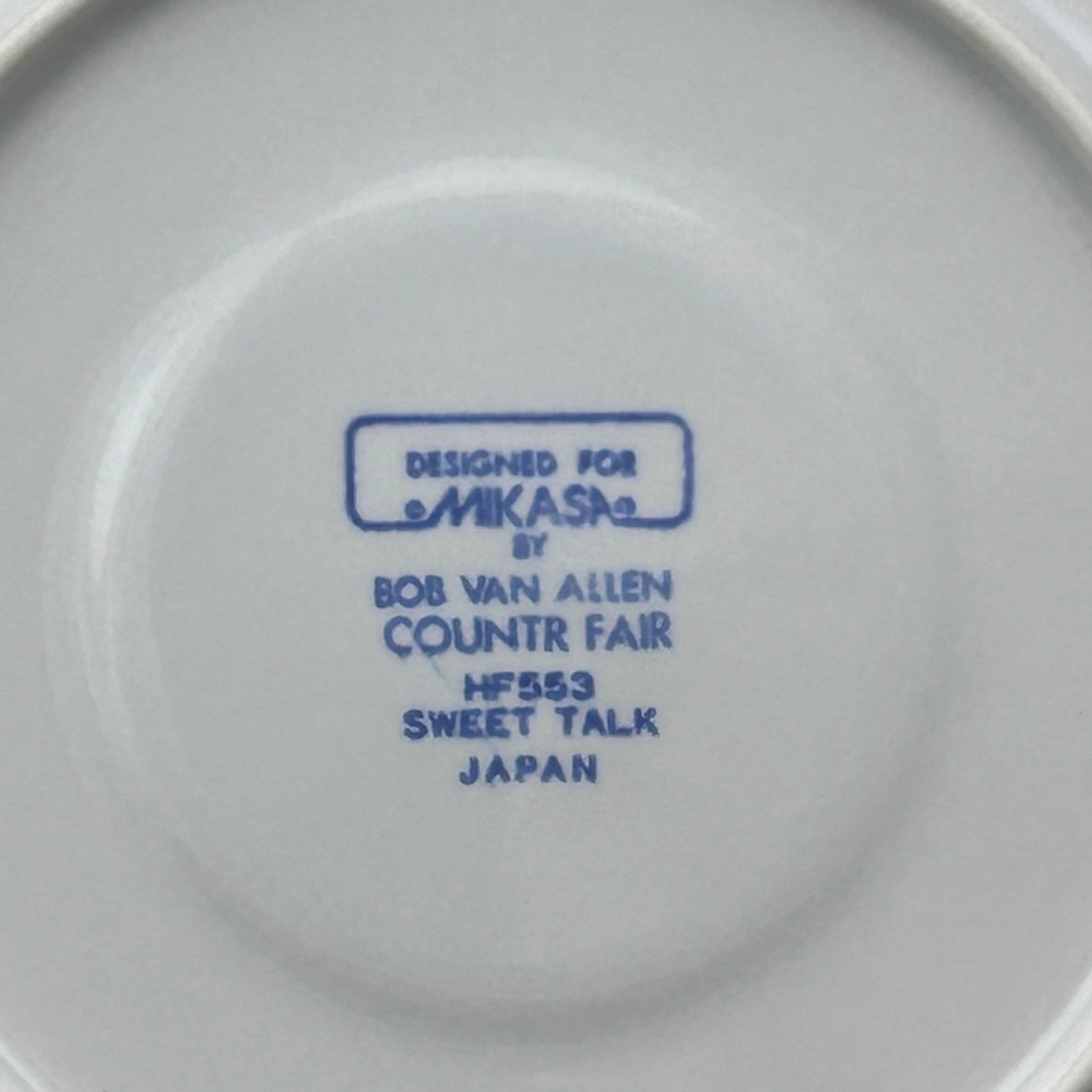 MIKASA Country Fair Sweet Talk Saucer HF553 Retired Japan - Picture 4 of 5